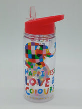 Load image into Gallery viewer, Water bottle with Elmer Patchwork Elephant on 

